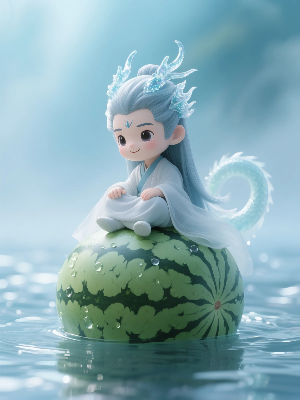 即梦AI 【水果】【西瓜】| 夏日里西瓜上的童趣,附提示词