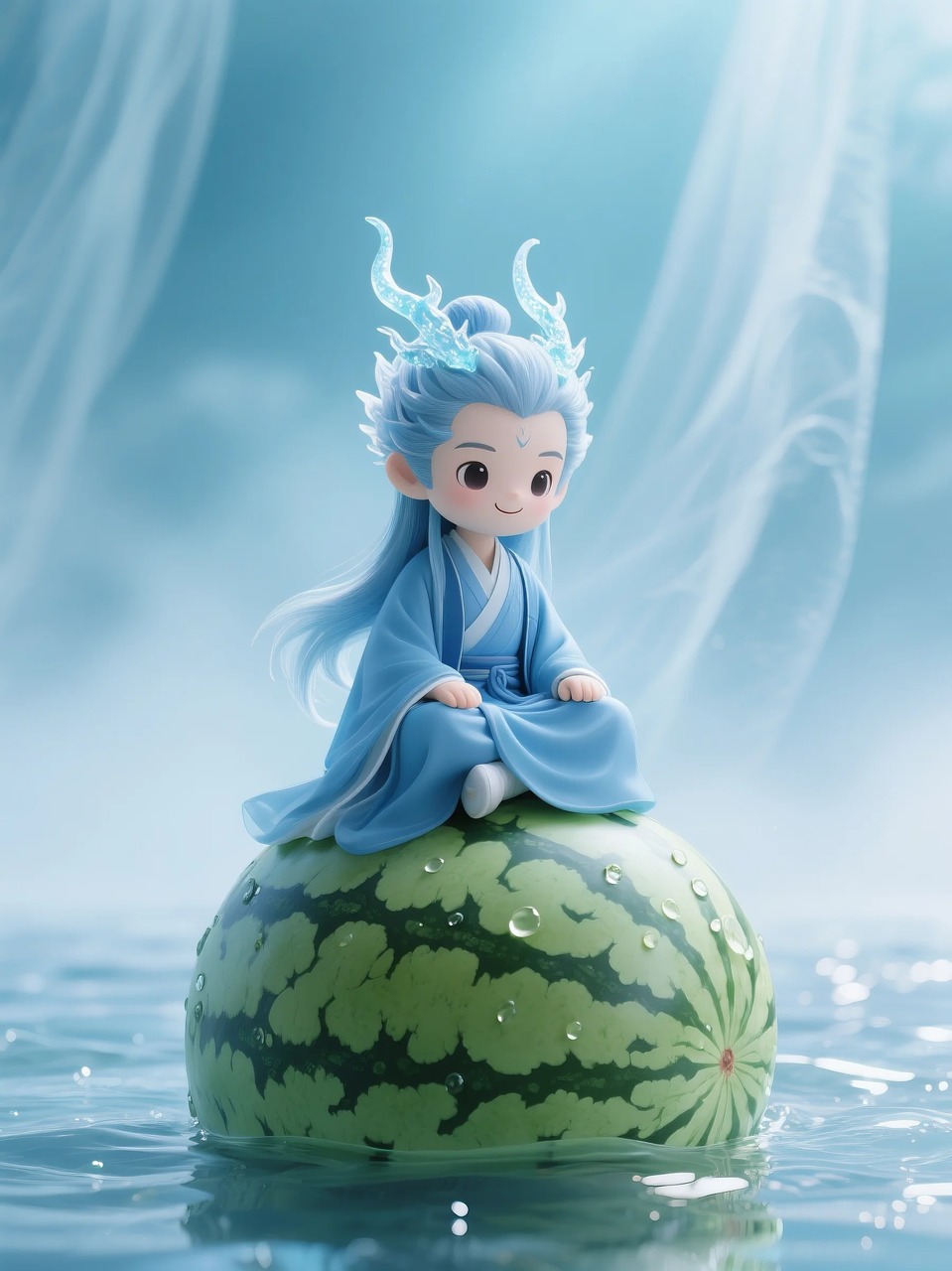 即梦AI 【水果】【西瓜】| 夏日里西瓜上的童趣,附提示词