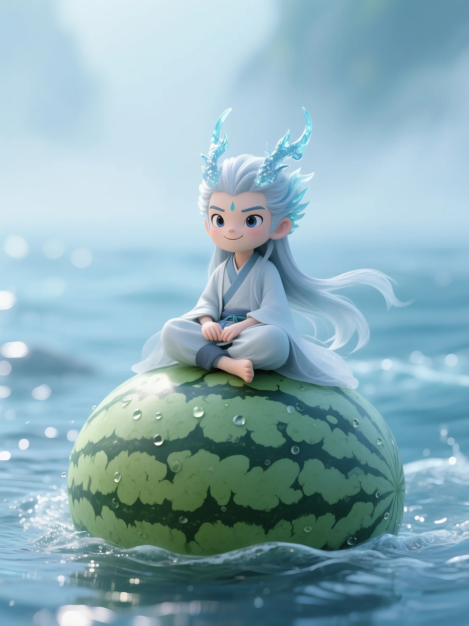 即梦AI 【水果】【西瓜】| 夏日里西瓜上的童趣,附提示词