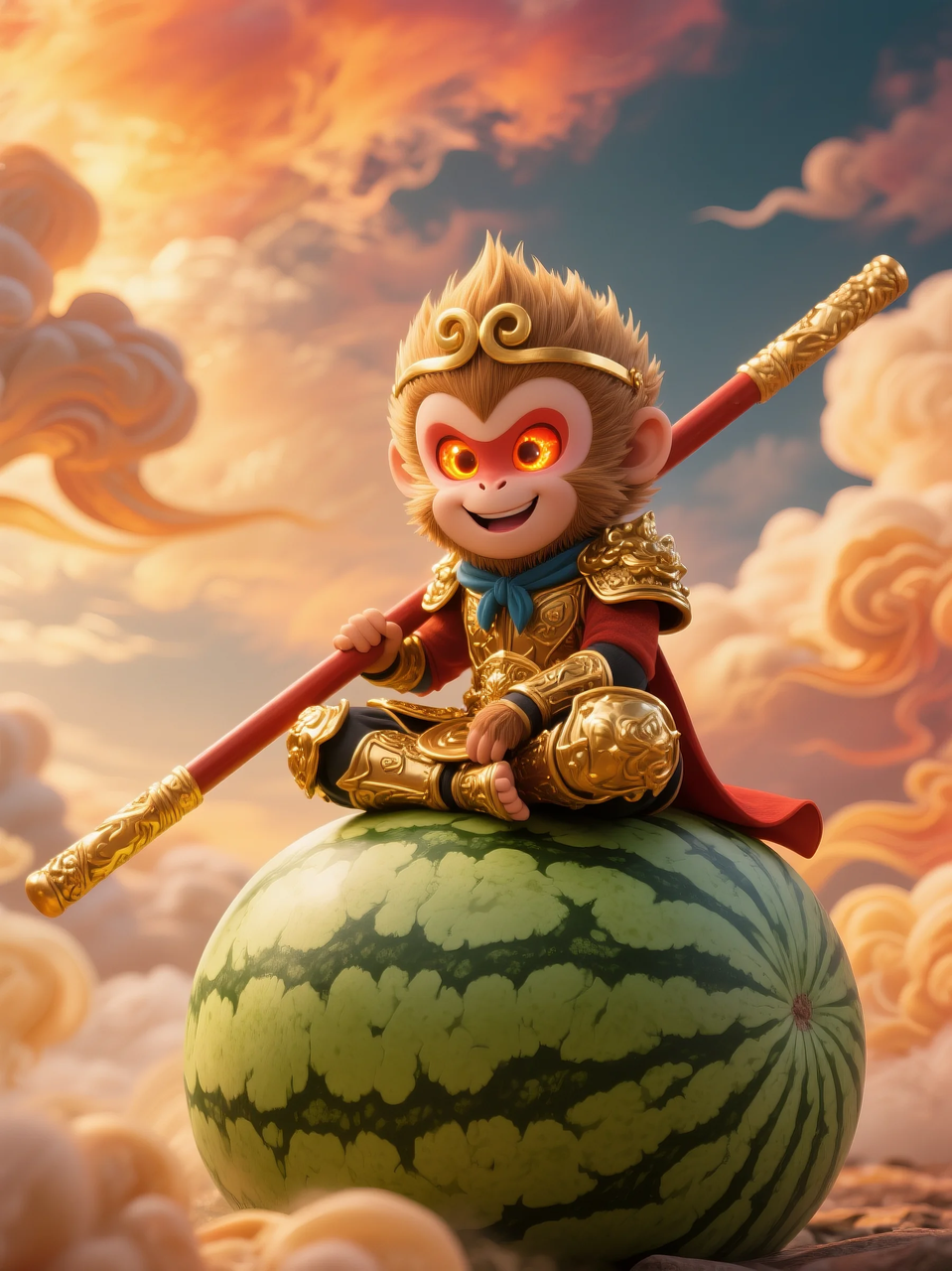 即梦AI 【水果】【西瓜】| 夏日里西瓜上的童趣,附提示词