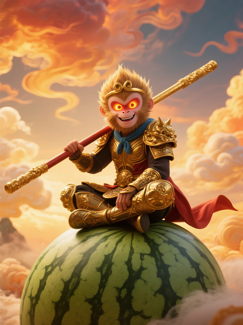 即梦AI 【水果】【西瓜】| 夏日里西瓜上的童趣,附提示词