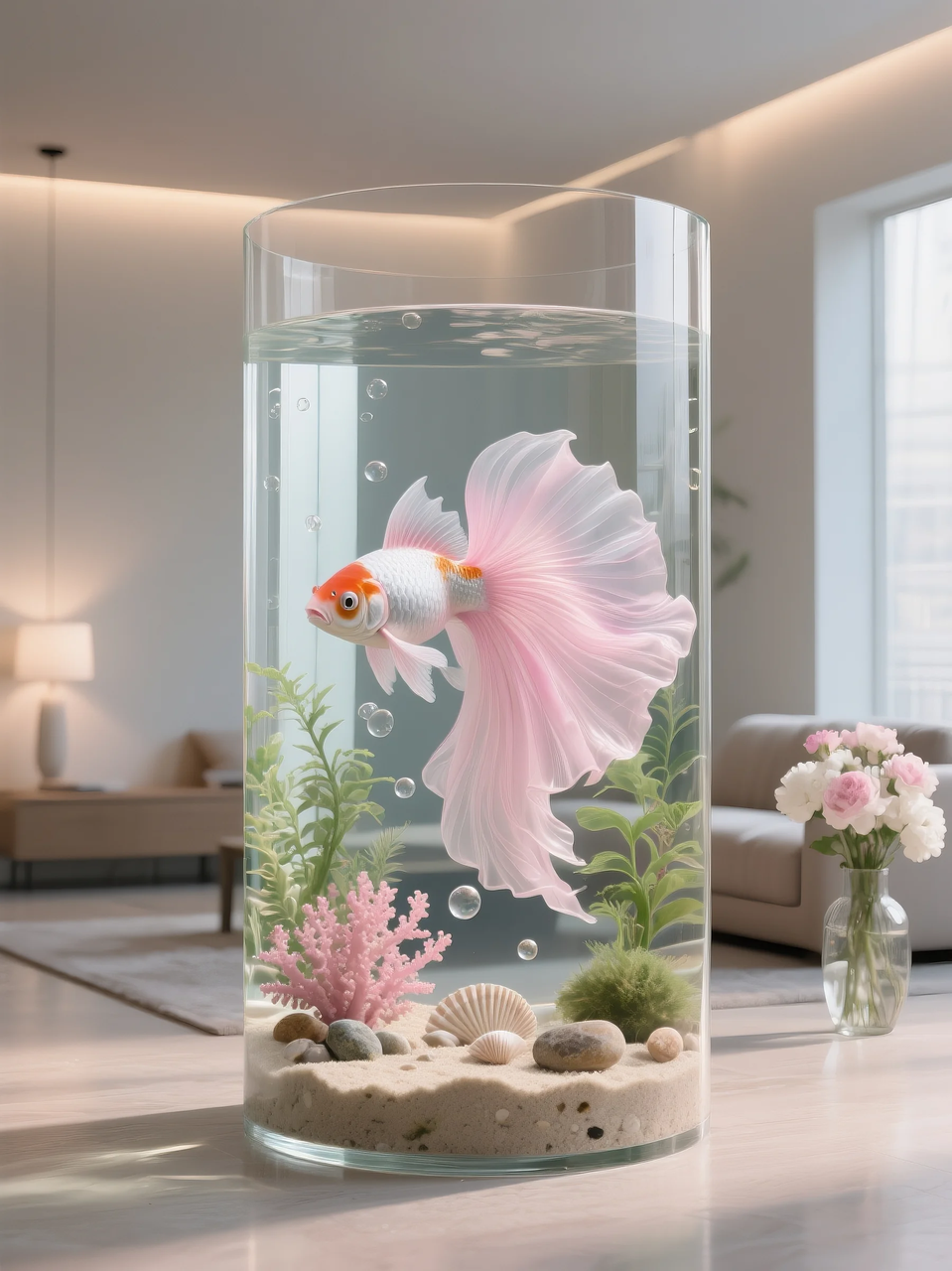 即梦AI 【动物】【鱼】| 这么绚丽的孔雀鱼谁不喜欢! 附提示词。