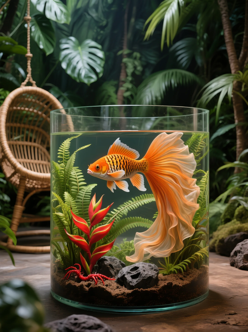 即梦AI 【动物】【鱼】| 这么绚丽的孔雀鱼谁不喜欢! 附提示词。