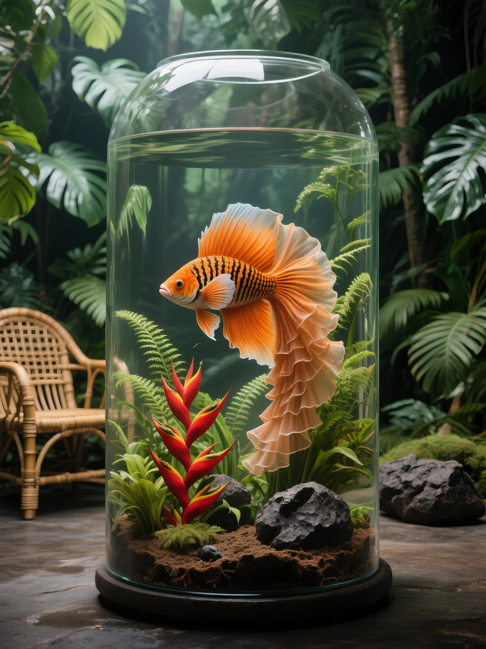 即梦AI 【动物】【鱼】| 这么绚丽的孔雀鱼谁不喜欢! 附提示词。