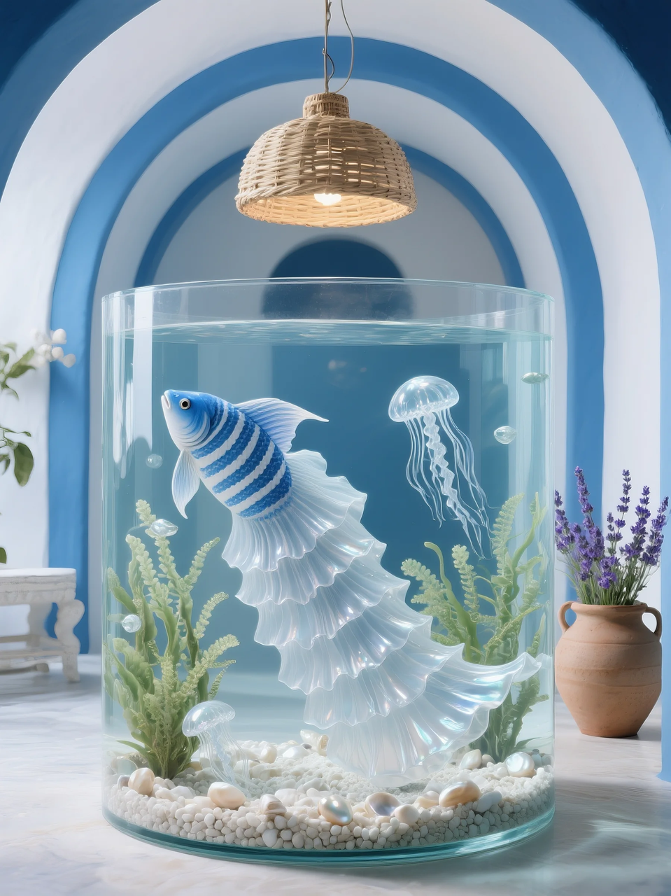 即梦AI 【动物】【鱼】| 这么绚丽的孔雀鱼谁不喜欢! 附提示词。