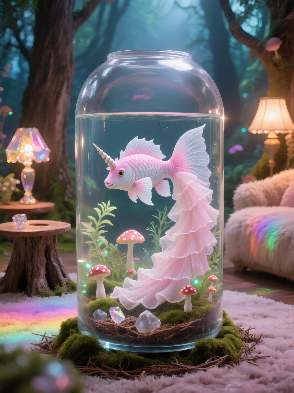 即梦AI 【动物】【鱼】| 这么绚丽的孔雀鱼谁不喜欢! 附提示词。