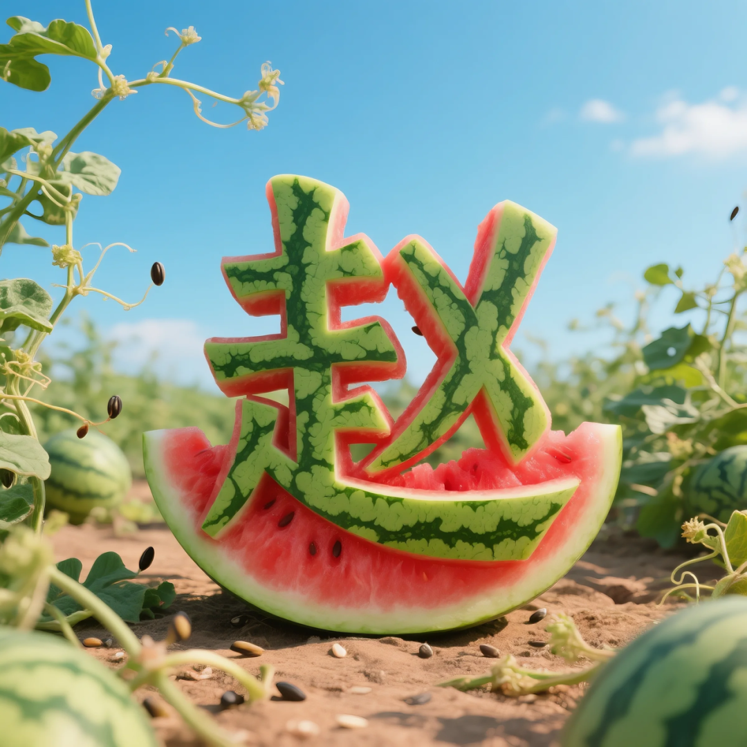 即梦AI 【水果】【西瓜】| 用西瓜制作姓氏,附提示词