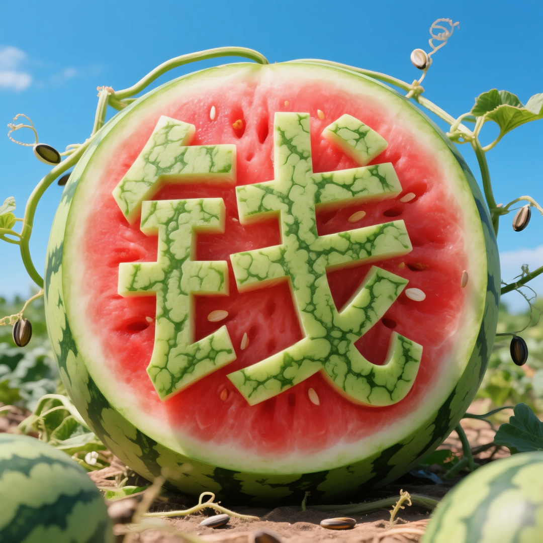 即梦AI 【水果】【西瓜】| 用西瓜制作姓氏,附提示词