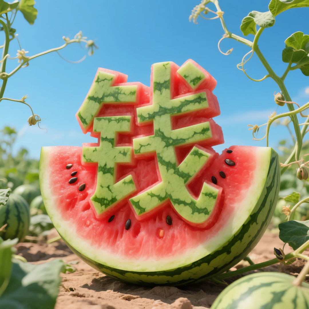 即梦AI 【水果】【西瓜】| 用西瓜制作姓氏,附提示词