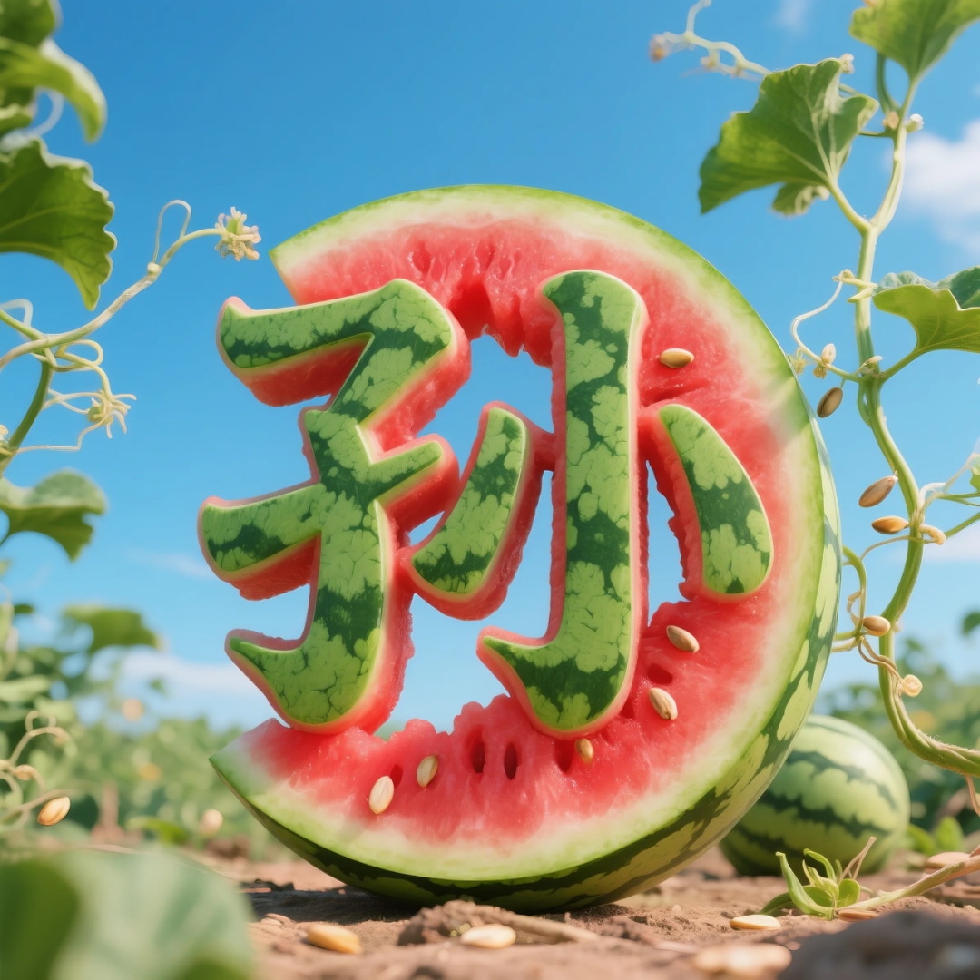 即梦AI 【水果】【西瓜】| 用西瓜制作姓氏,附提示词