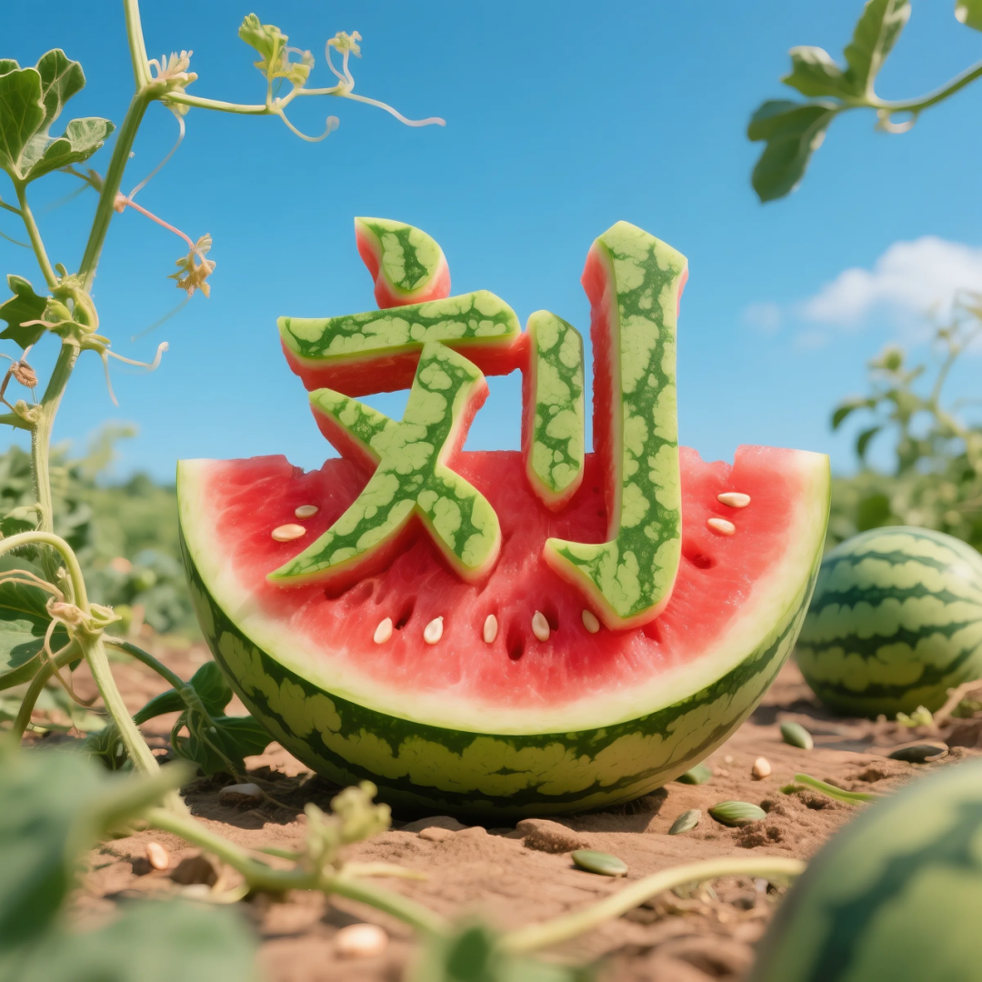 即梦AI 【水果】【西瓜】| 用西瓜制作姓氏,附提示词