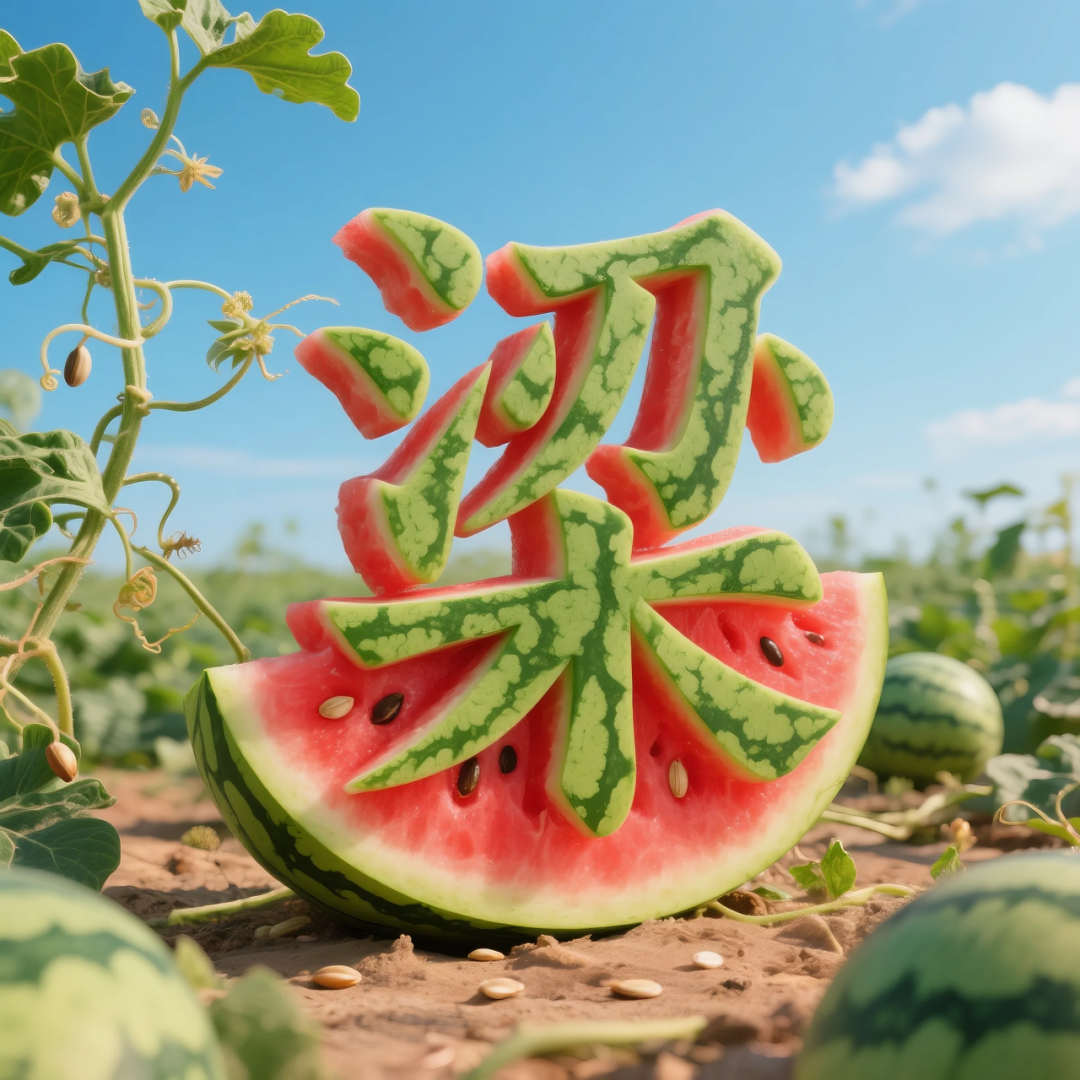 即梦AI 【水果】【西瓜】| 用西瓜制作姓氏,附提示词