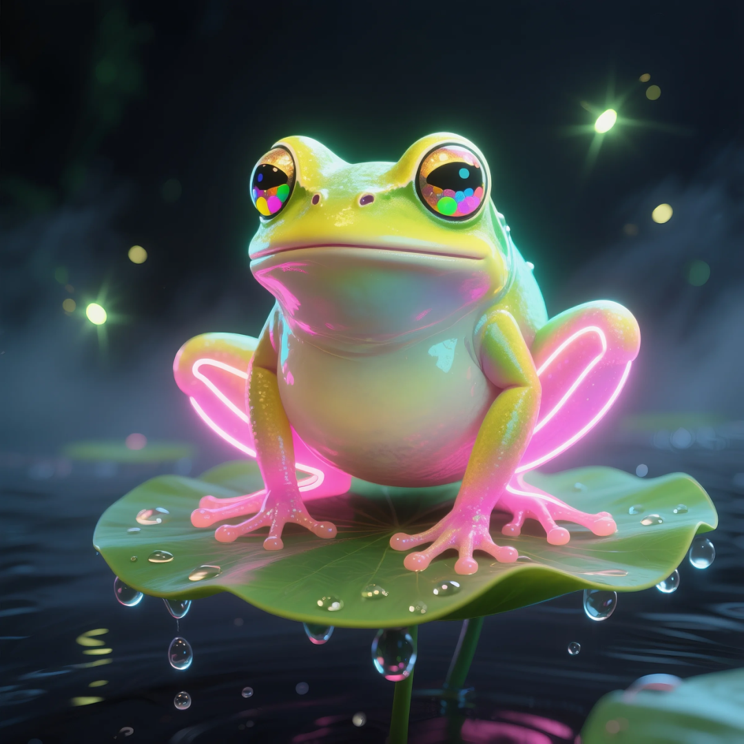 即梦AI 【动物】| 赛博风发光动物,又萌又可爱,附提示词