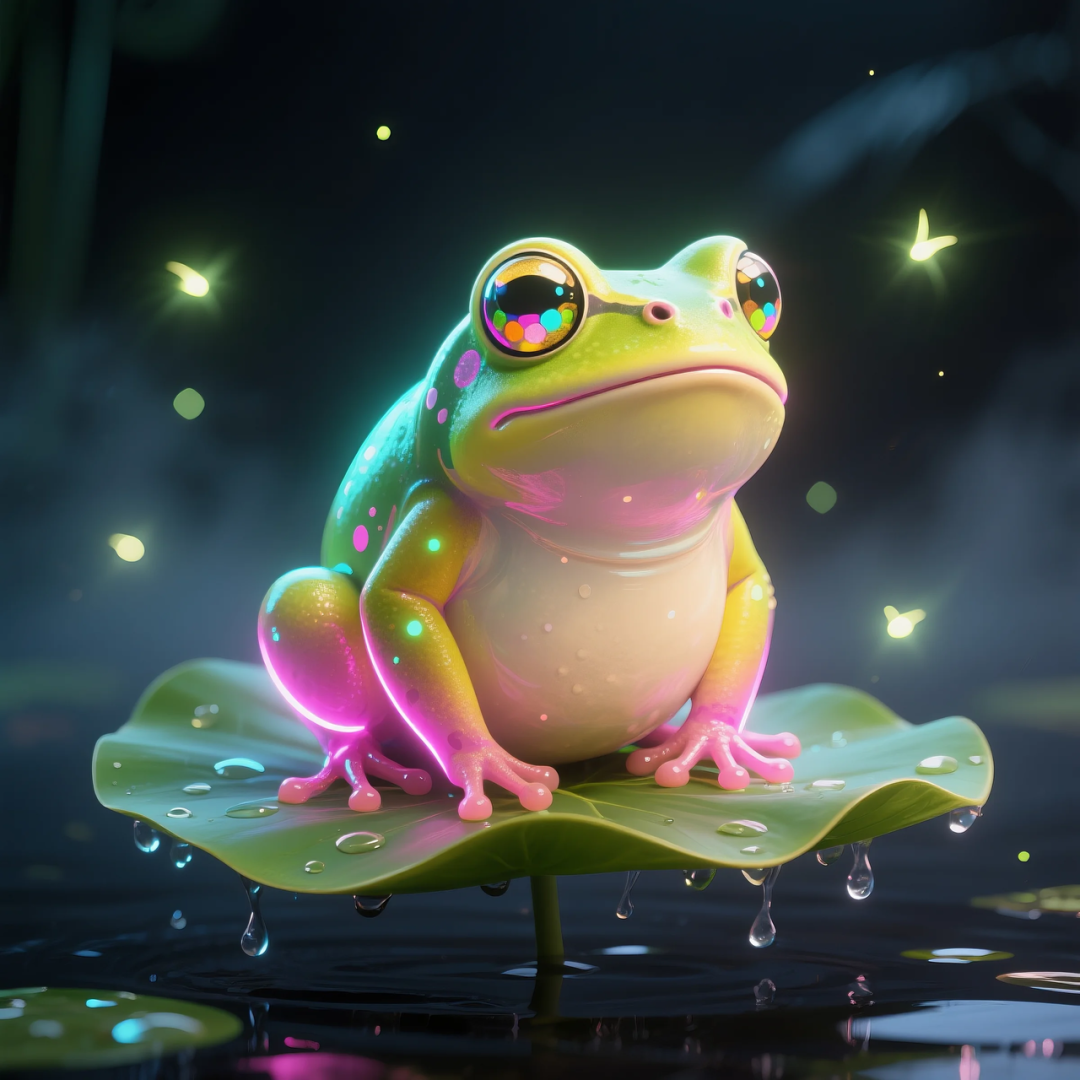 即梦AI 【动物】| 赛博风发光动物,又萌又可爱,附提示词