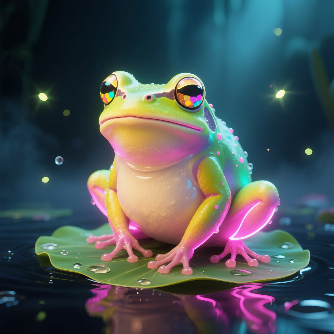 即梦AI 【动物】| 赛博风发光动物,又萌又可爱,附提示词