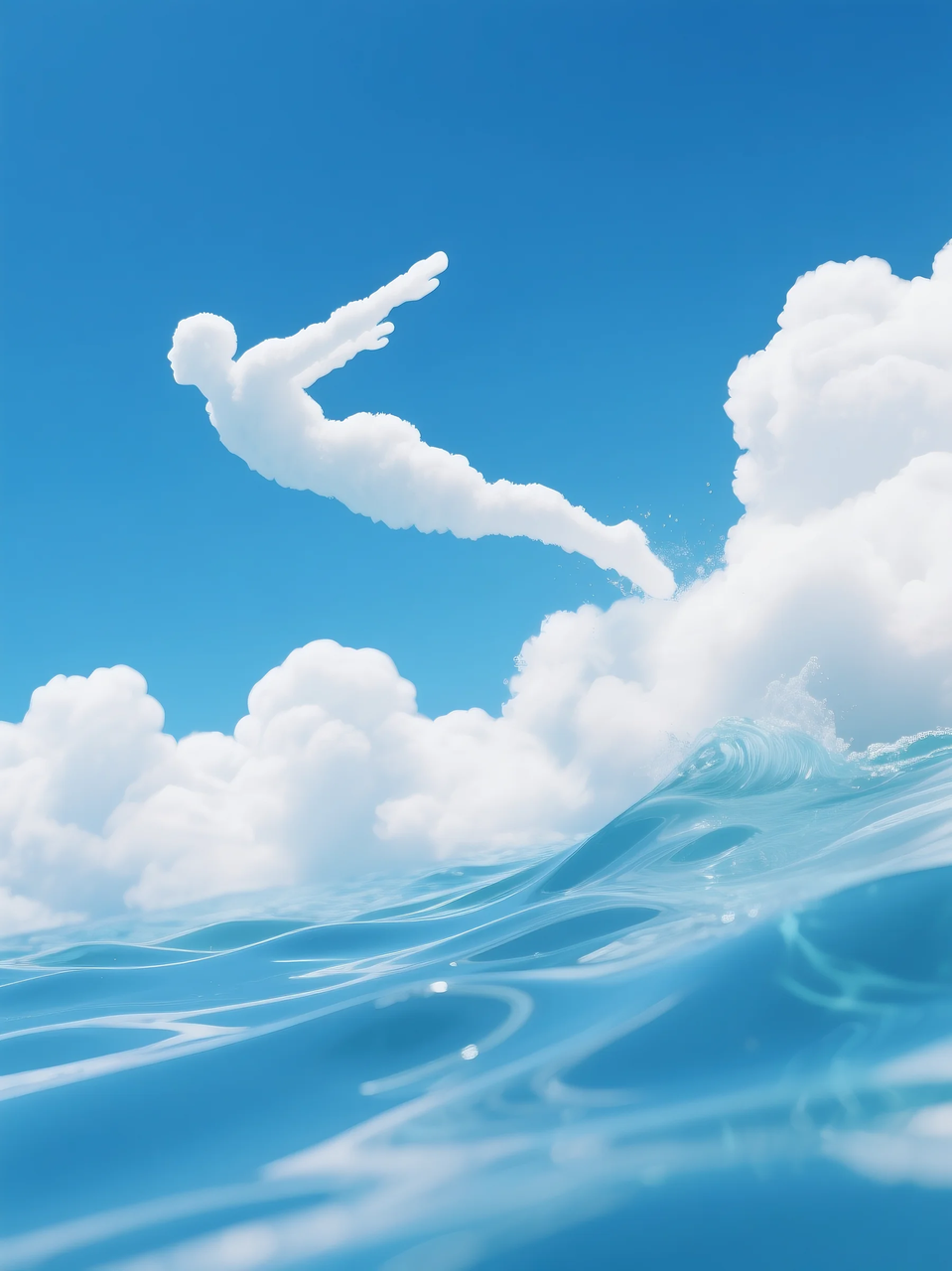 即梦AI 【云】| 一朵热爱运动的云，附提示词