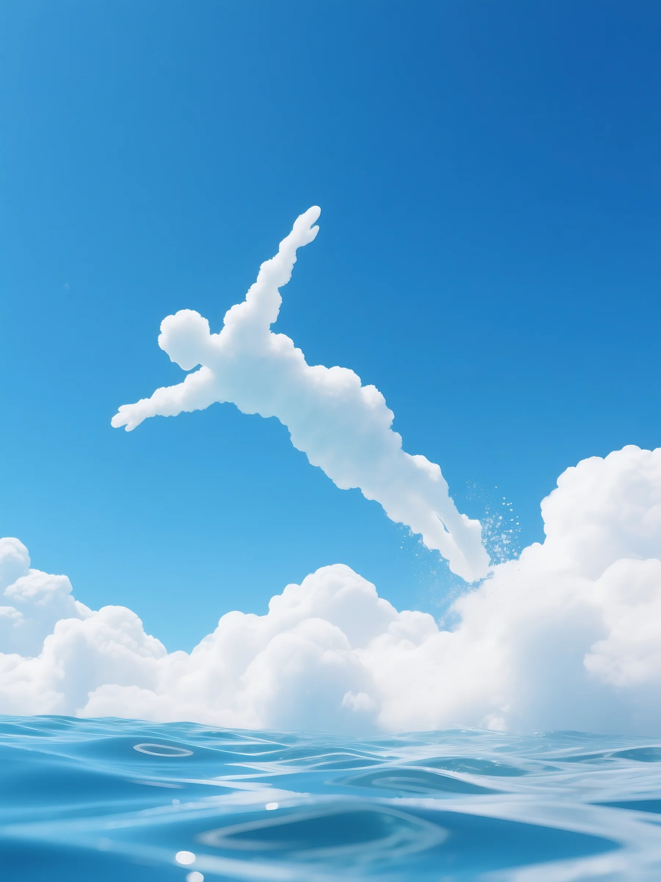 即梦AI 【云】| 一朵热爱运动的云,附提示词