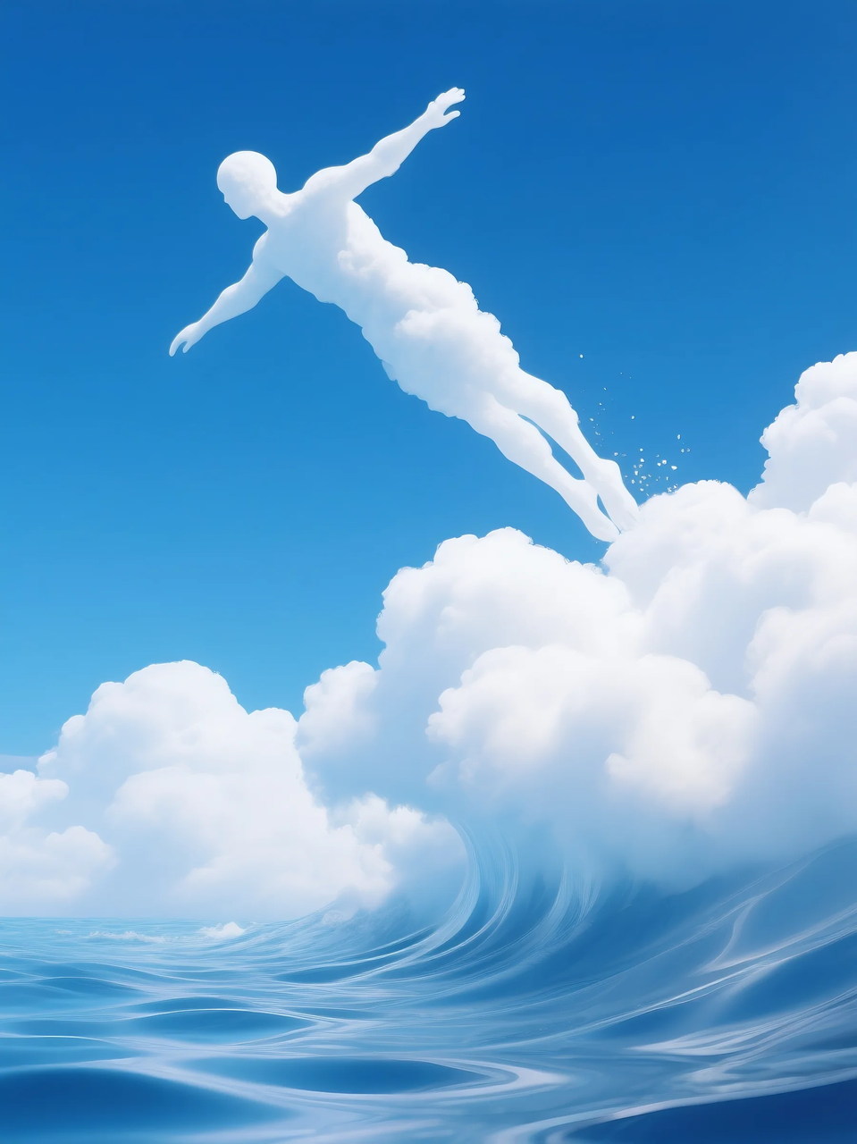 即梦AI 【云】| 一朵热爱运动的云,附提示词