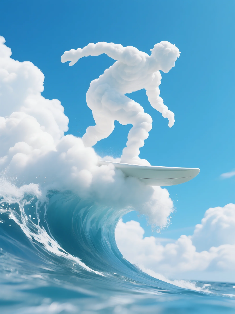 即梦AI 【云】| 一朵热爱运动的云,附提示词