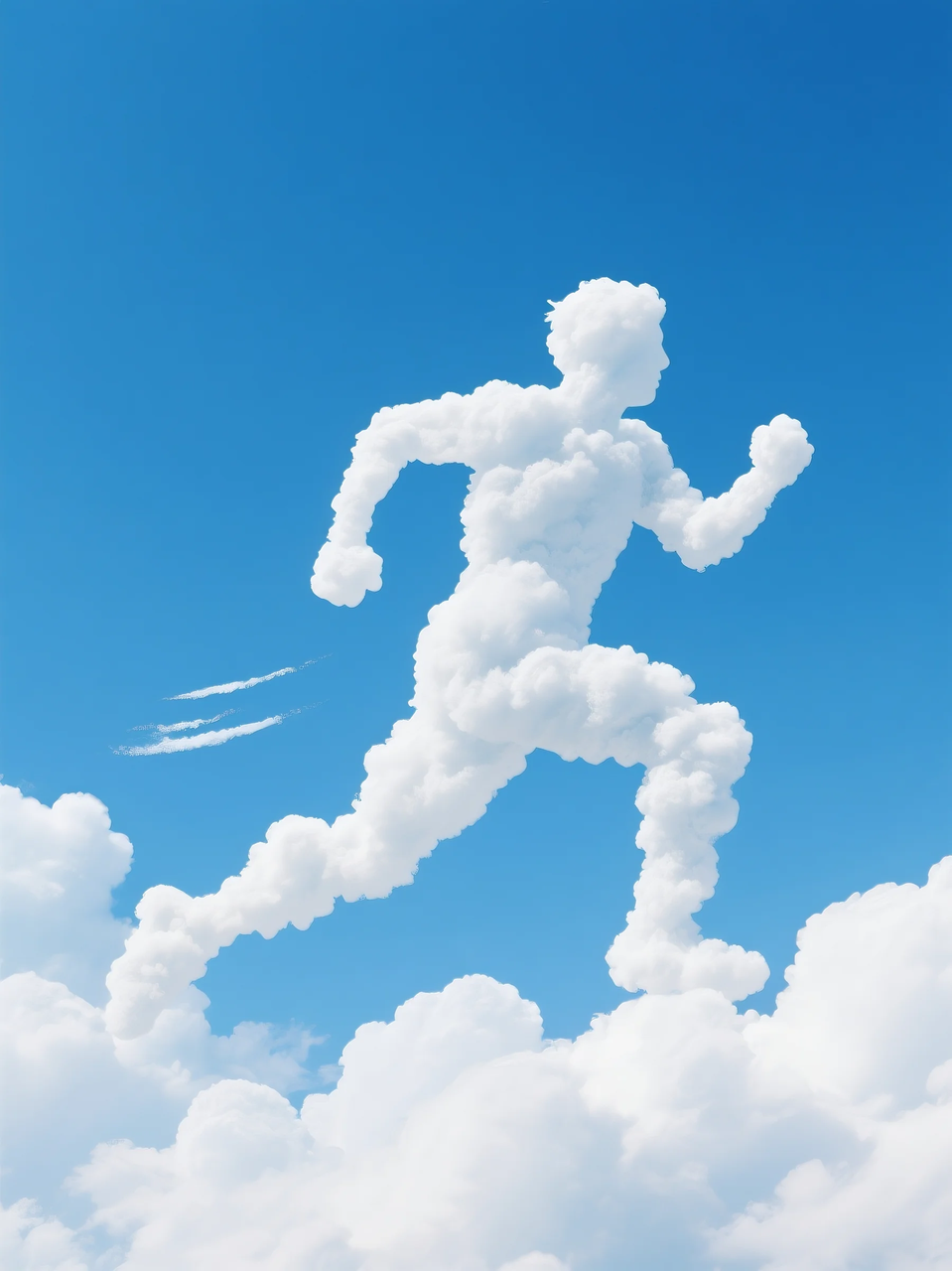 即梦AI 【云】| 一朵热爱运动的云,附提示词