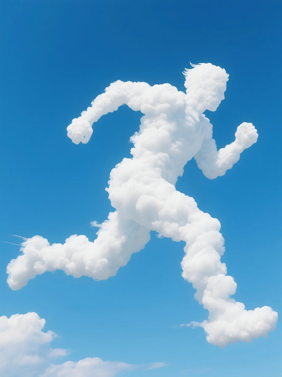 即梦AI 【云】| 一朵热爱运动的云,附提示词