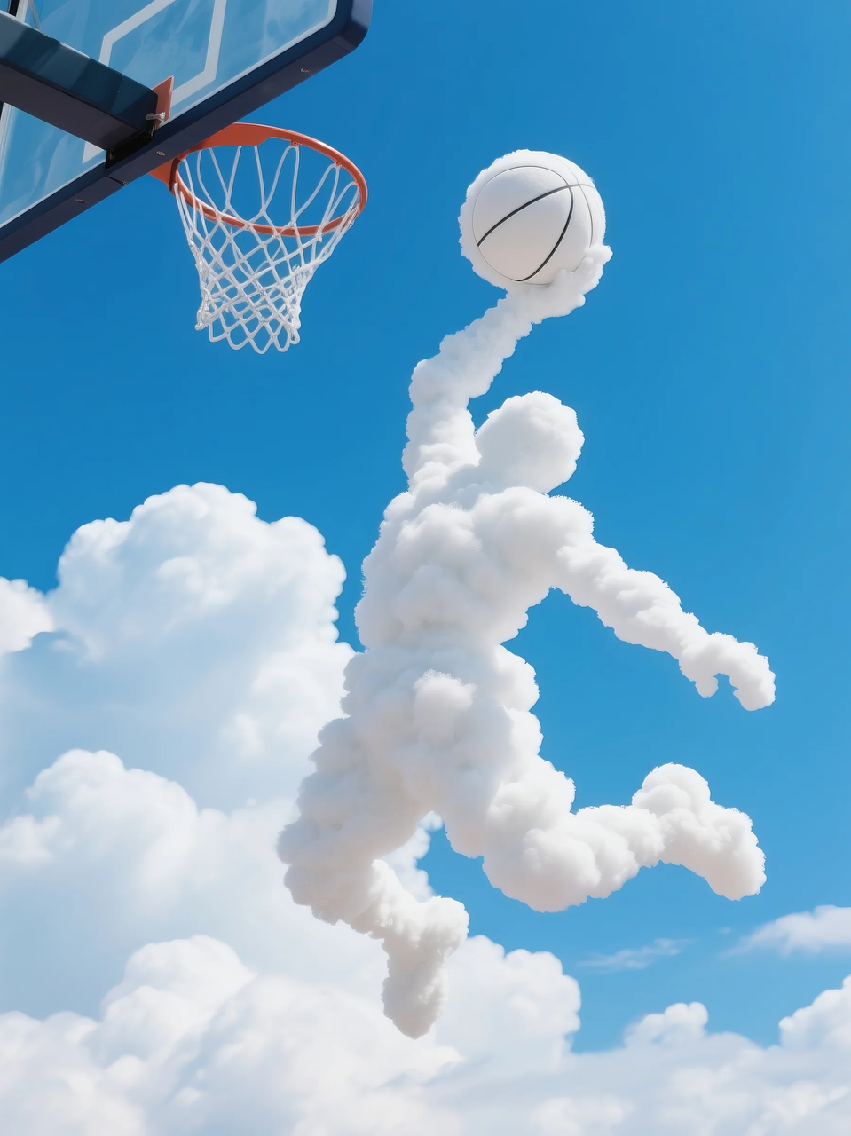 即梦AI 【云】| 一朵热爱运动的云,附提示词