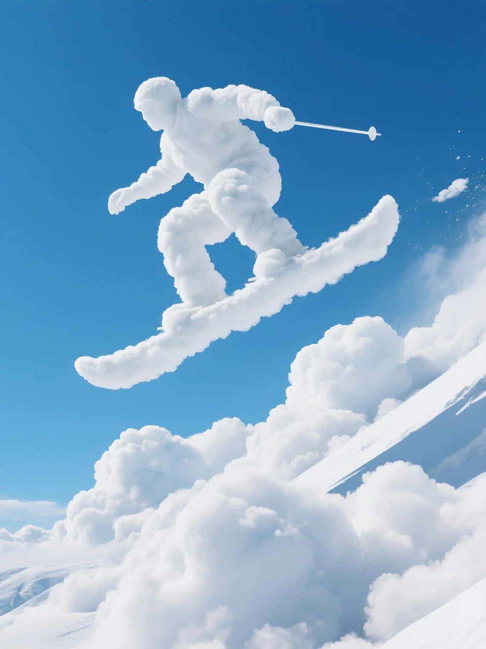 即梦AI 【云】| 一朵热爱运动的云,附提示词