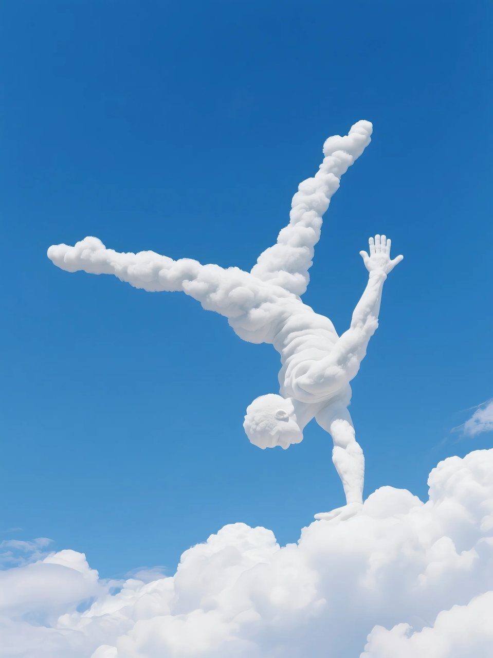 即梦AI 【云】| 一朵热爱运动的云,附提示词