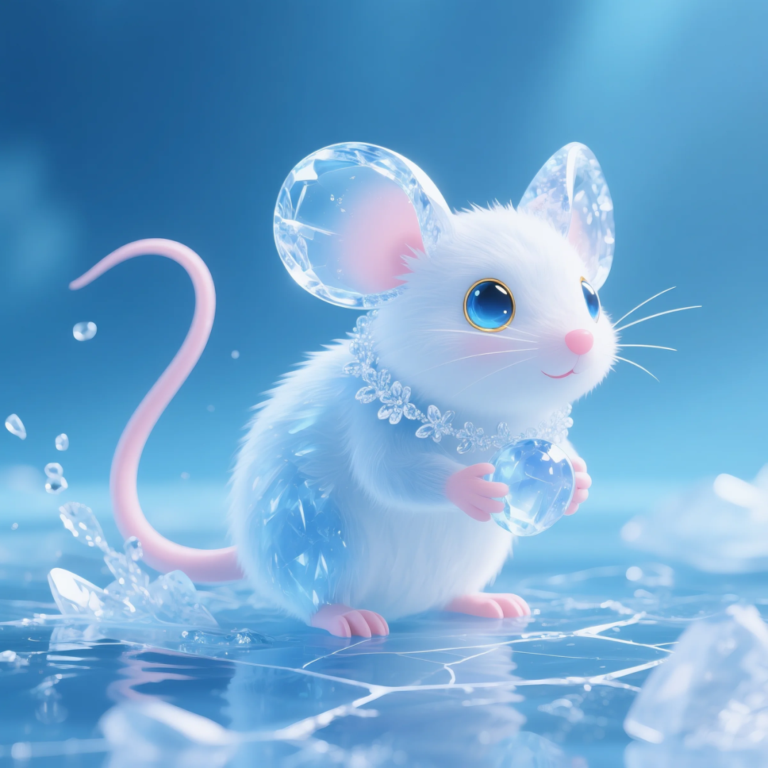 即梦AI 【动物】【十二生肖】| 炎炎夏日冰晶质感清凉版十二生肖头像，附提示词