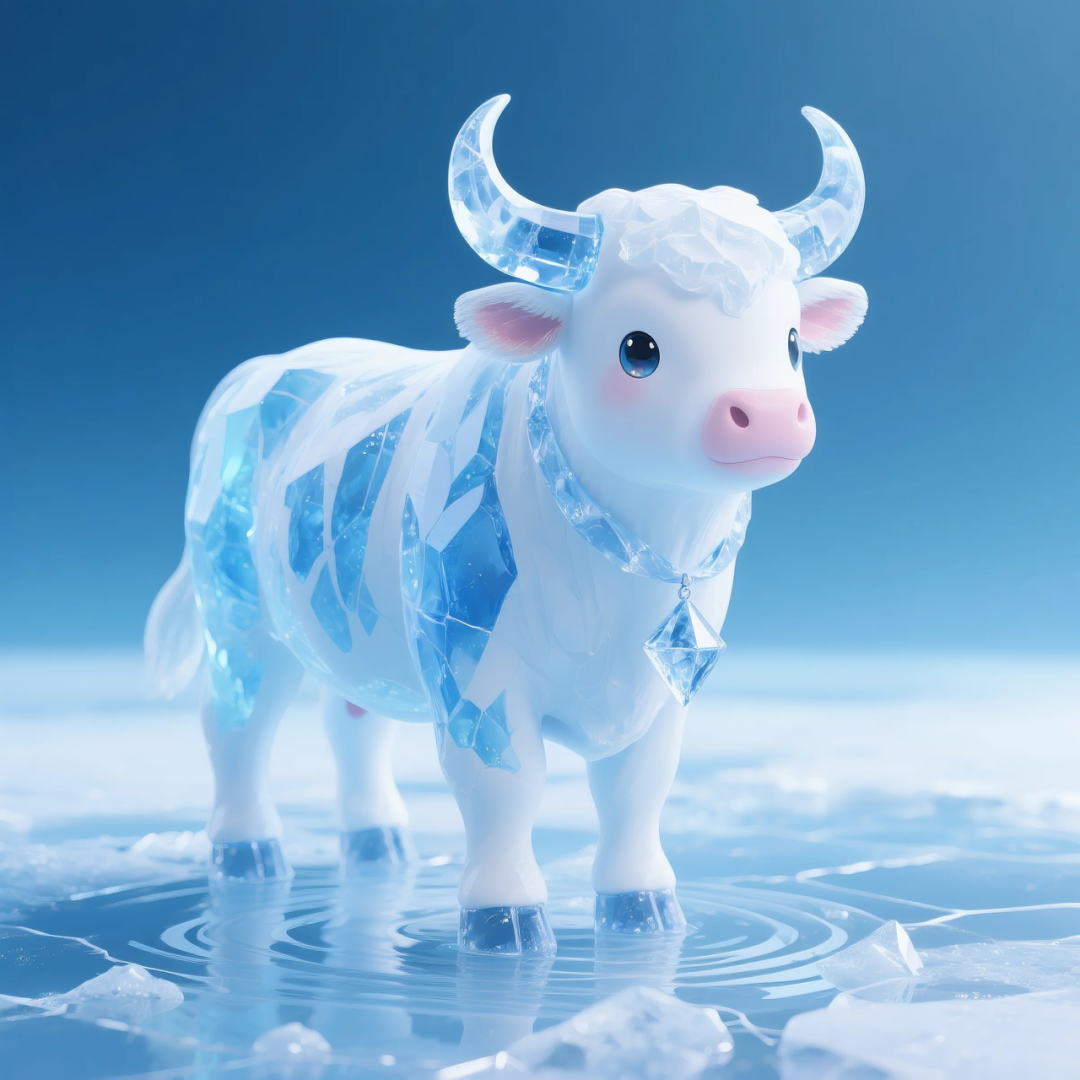 即梦AI 【动物】【十二生肖】| 炎炎夏日冰晶质感清凉版十二生肖头像,附提示词