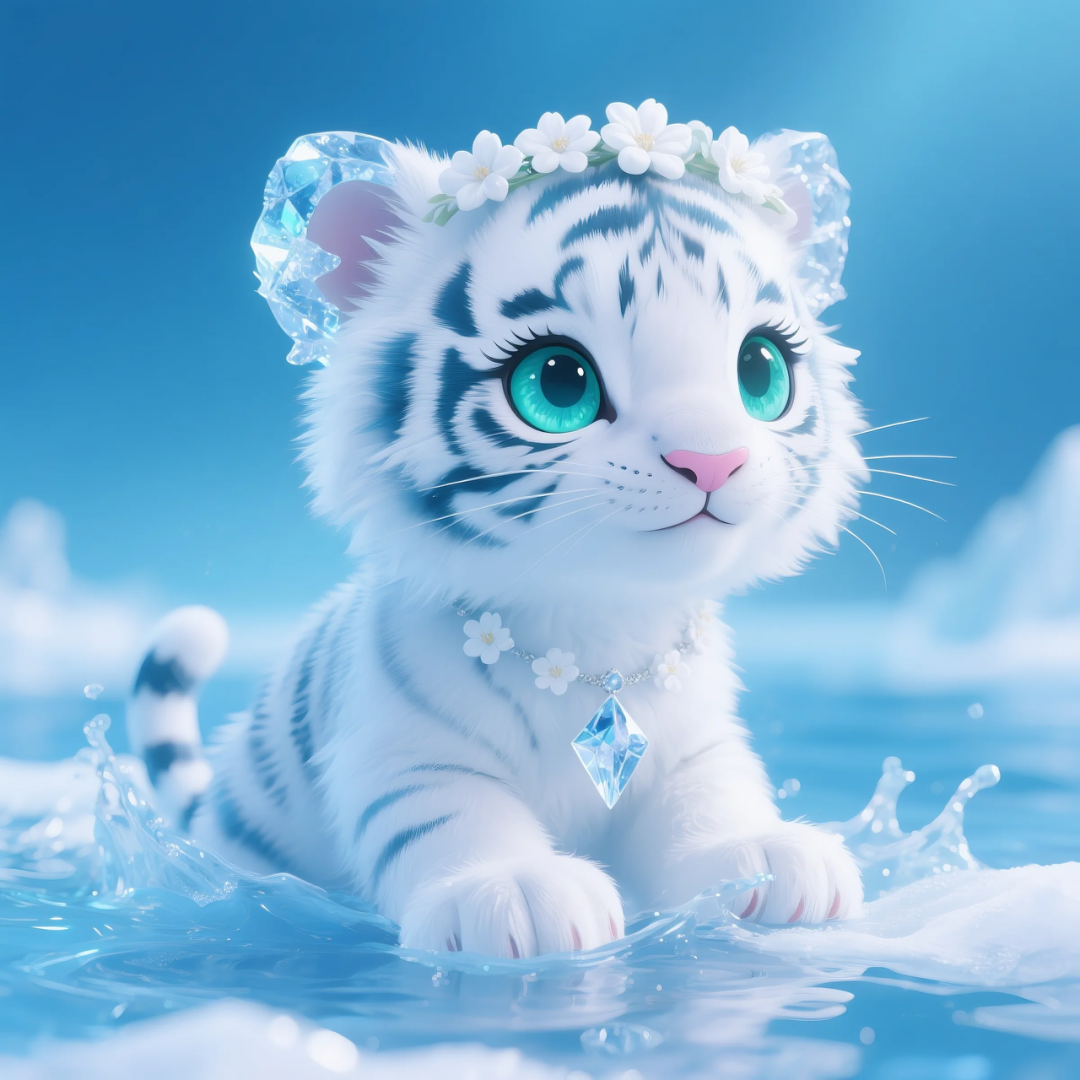 即梦AI 【动物】【十二生肖】| 炎炎夏日冰晶质感清凉版十二生肖头像,附提示词