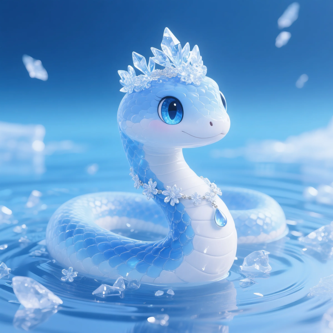 即梦AI 【动物】【十二生肖】| 炎炎夏日冰晶质感清凉版十二生肖头像,附提示词