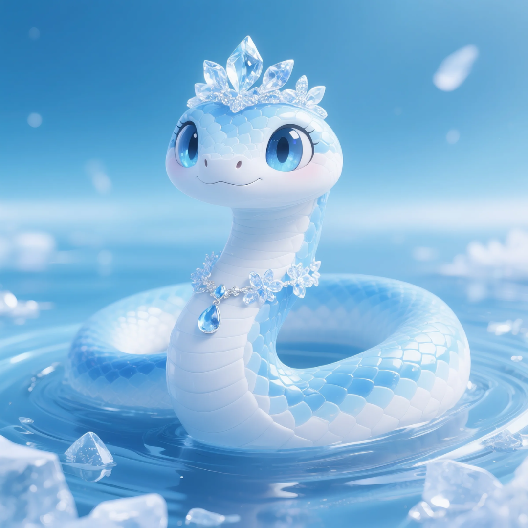 即梦AI 【动物】【十二生肖】| 炎炎夏日冰晶质感清凉版十二生肖头像,附提示词