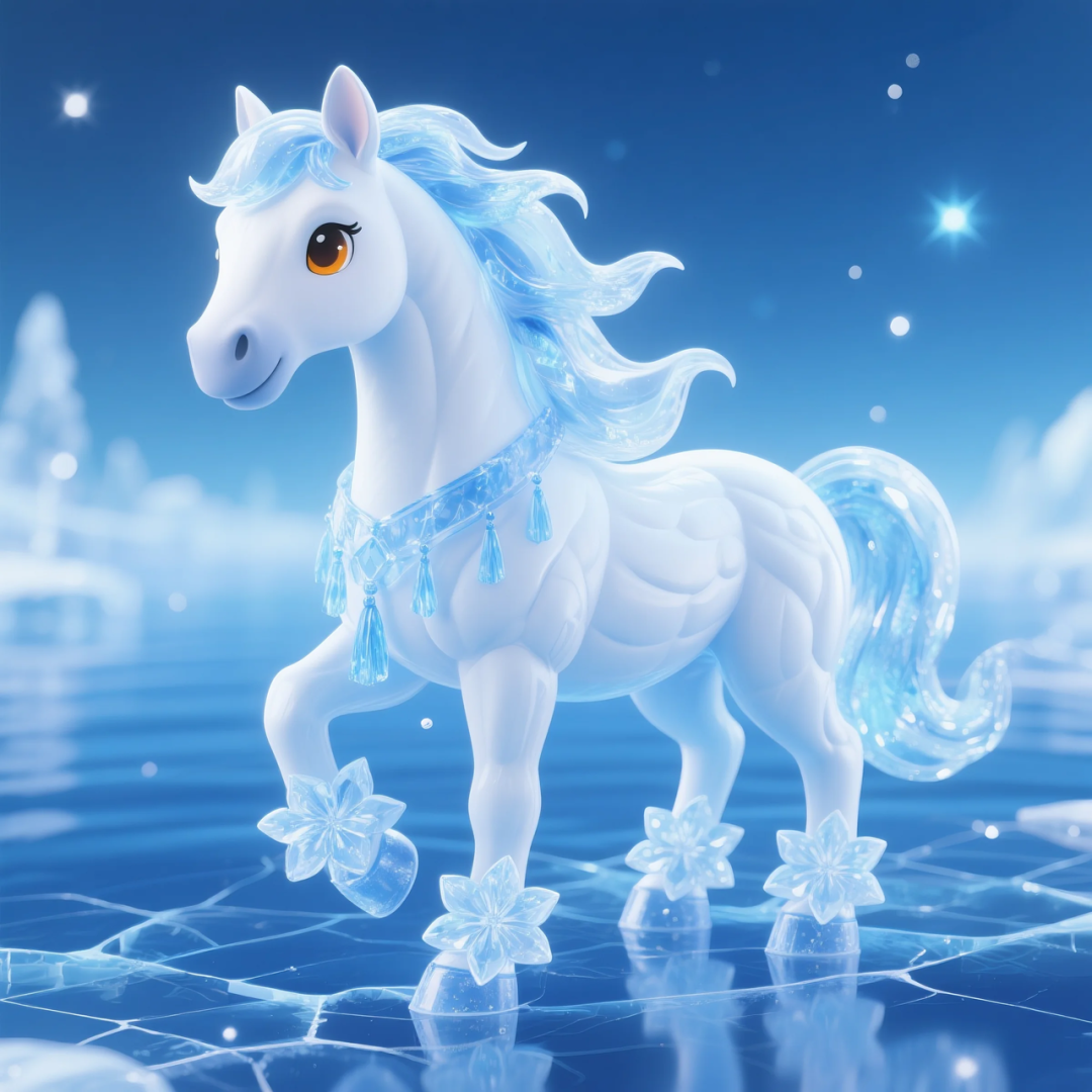 即梦AI 【动物】【十二生肖】| 炎炎夏日冰晶质感清凉版十二生肖头像,附提示词