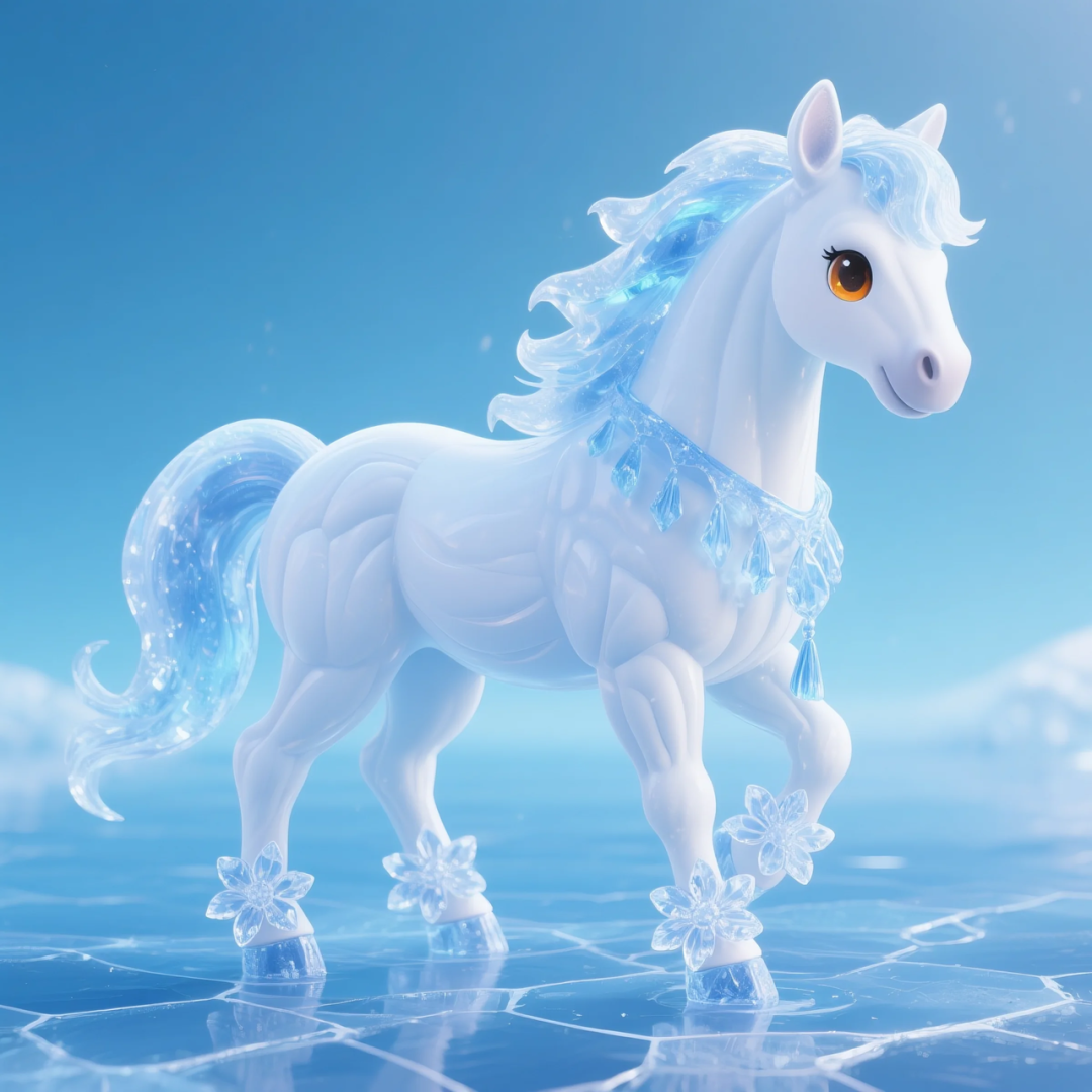 即梦AI 【动物】【十二生肖】| 炎炎夏日冰晶质感清凉版十二生肖头像,附提示词