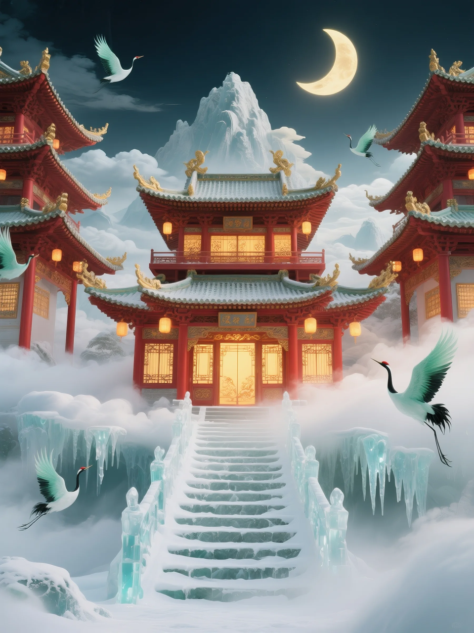 即梦AI 【仙侠神话】| 云顶仙宫,仙景同游,附提示词