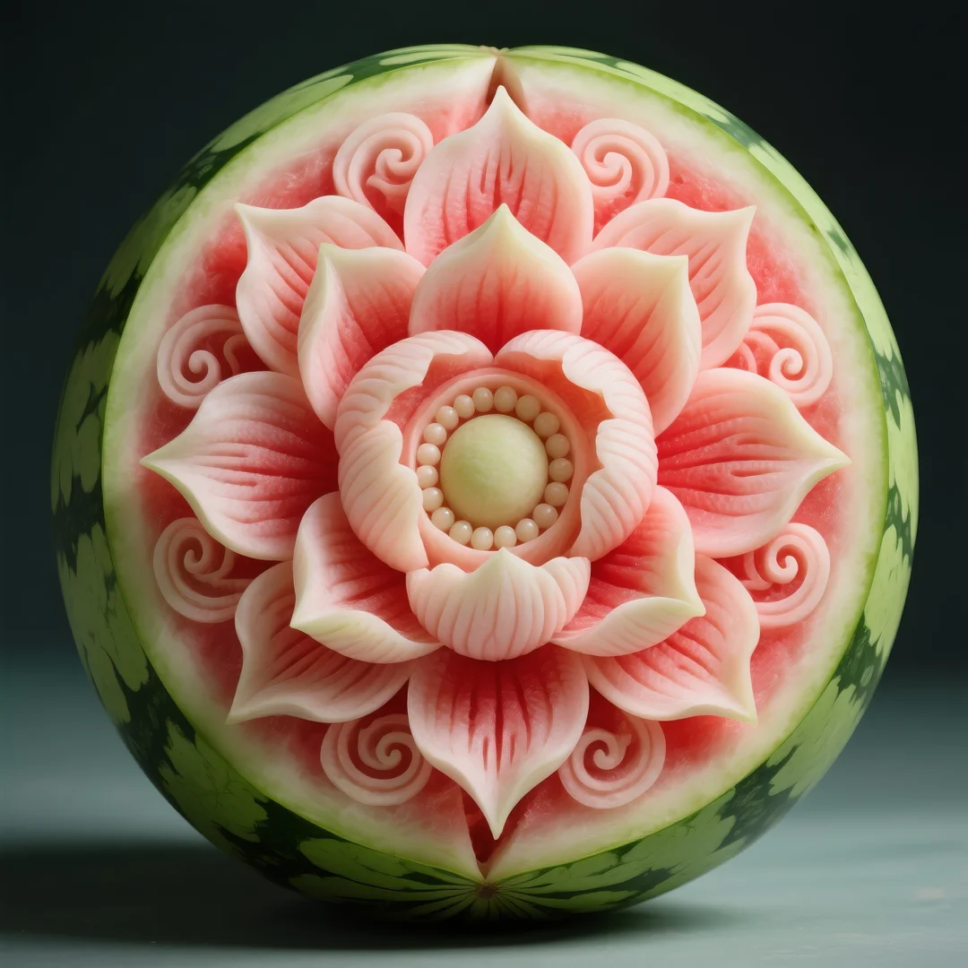 即梦AI 【水果】【西瓜】| 炎炎夏日,来一组赏心悦目的西瓜图案解暑降温,附提示词