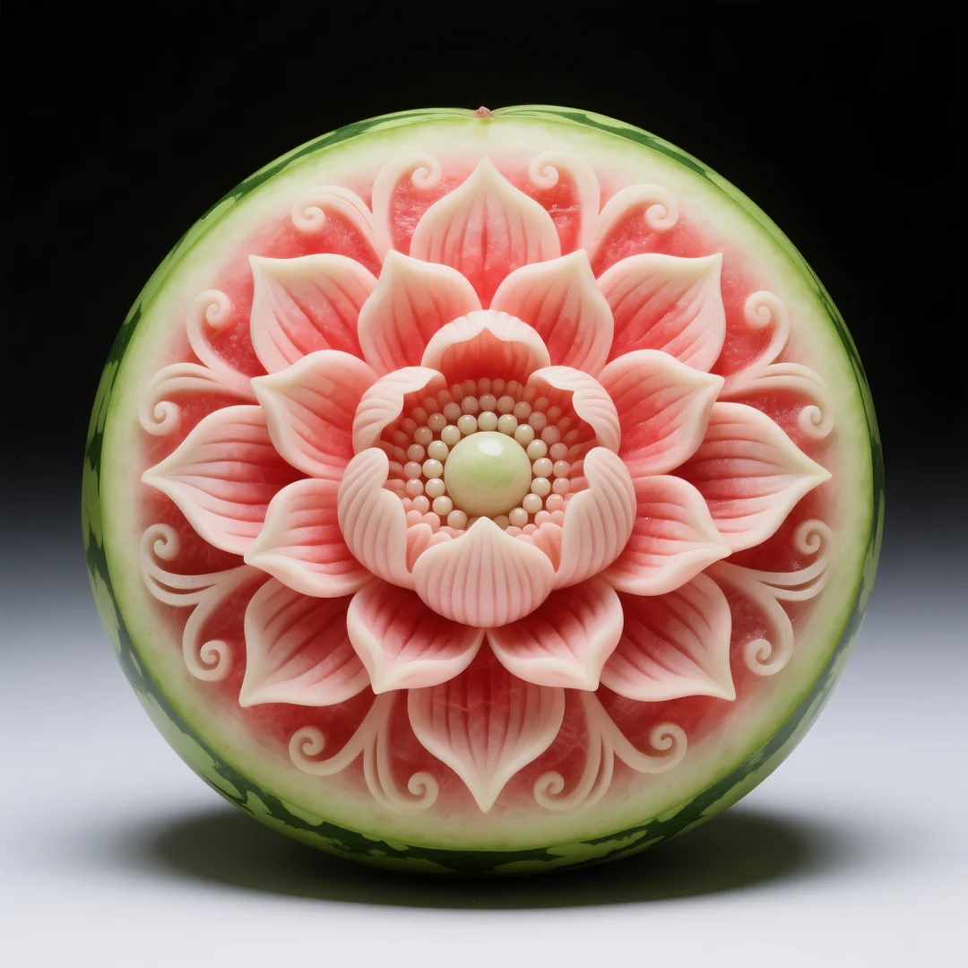 即梦AI 【水果】【西瓜】| 炎炎夏日,来一组赏心悦目的西瓜图案解暑降温,附提示词