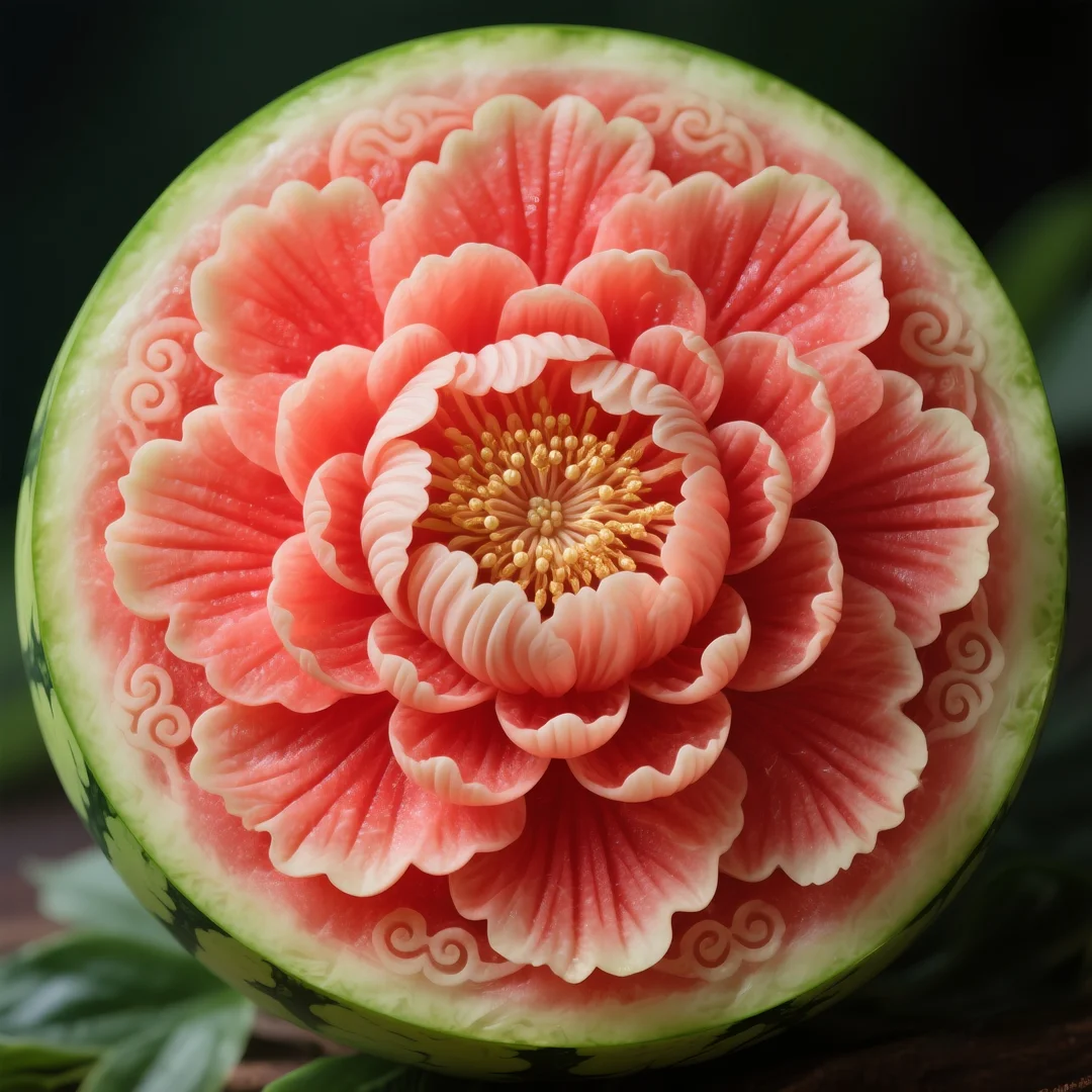 即梦AI 【水果】【西瓜】| 炎炎夏日,来一组赏心悦目的西瓜图案解暑降温,附提示词