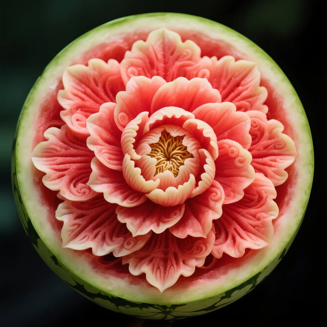 即梦AI 【水果】【西瓜】| 炎炎夏日,来一组赏心悦目的西瓜图案解暑降温,附提示词