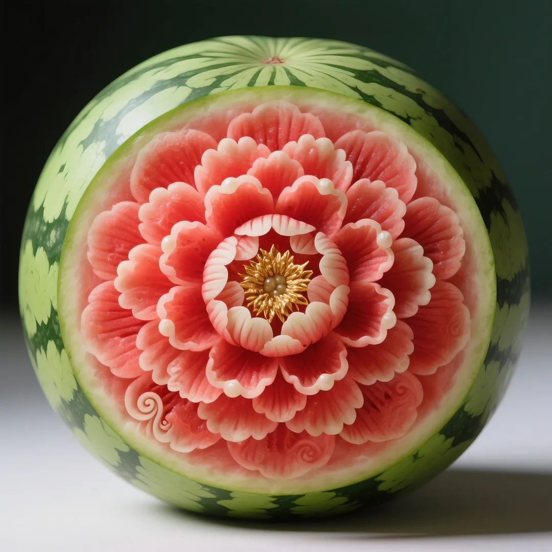 即梦AI 【水果】【西瓜】| 炎炎夏日,来一组赏心悦目的西瓜图案解暑降温,附提示词