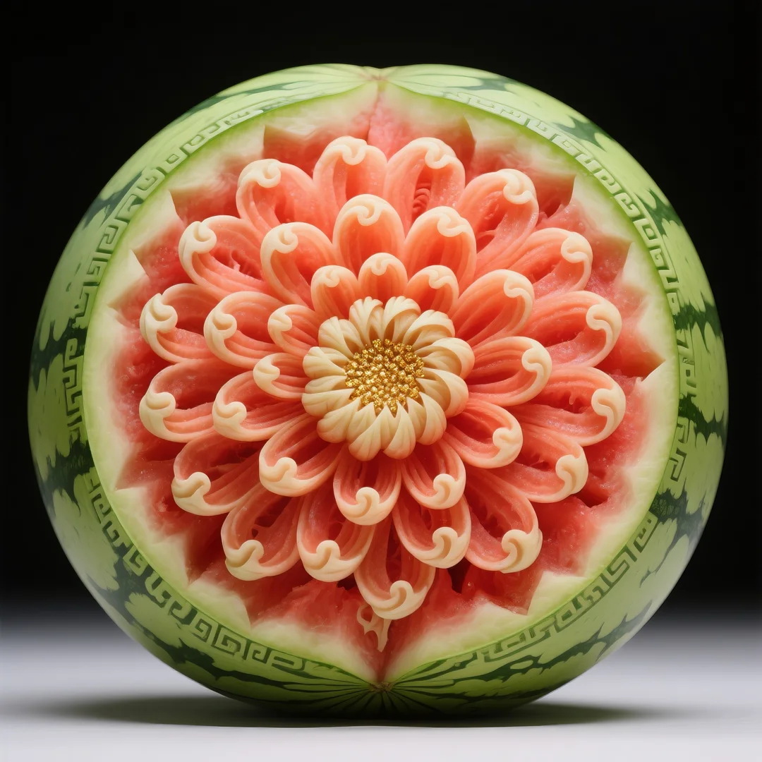 即梦AI 【水果】【西瓜】| 炎炎夏日,来一组赏心悦目的西瓜图案解暑降温,附提示词