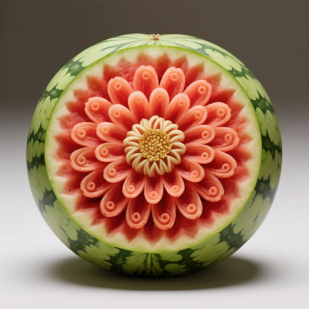 即梦AI 【水果】【西瓜】| 炎炎夏日,来一组赏心悦目的西瓜图案解暑降温,附提示词