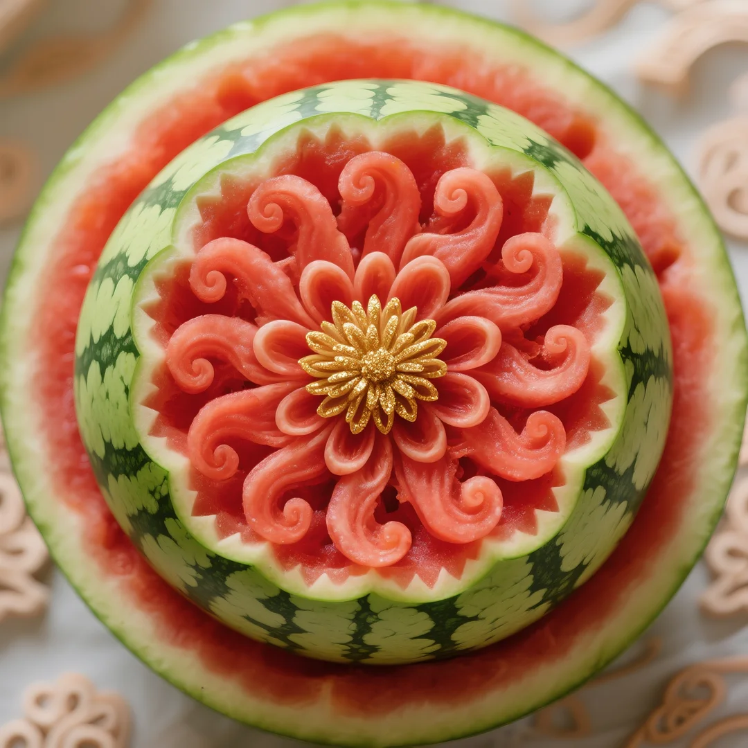 即梦AI 【水果】【西瓜】| 炎炎夏日,来一组赏心悦目的西瓜图案解暑降温,附提示词