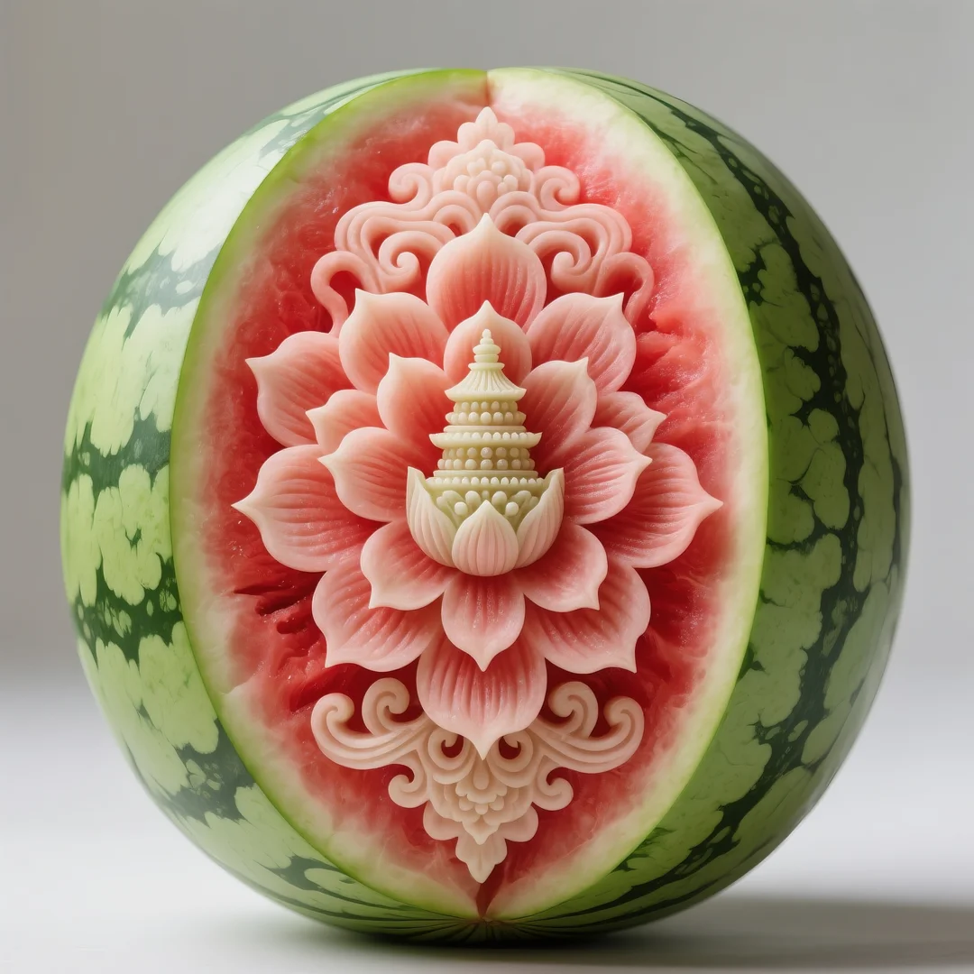 即梦AI 【水果】【西瓜】| 炎炎夏日,来一组赏心悦目的西瓜图案解暑降温,附提示词