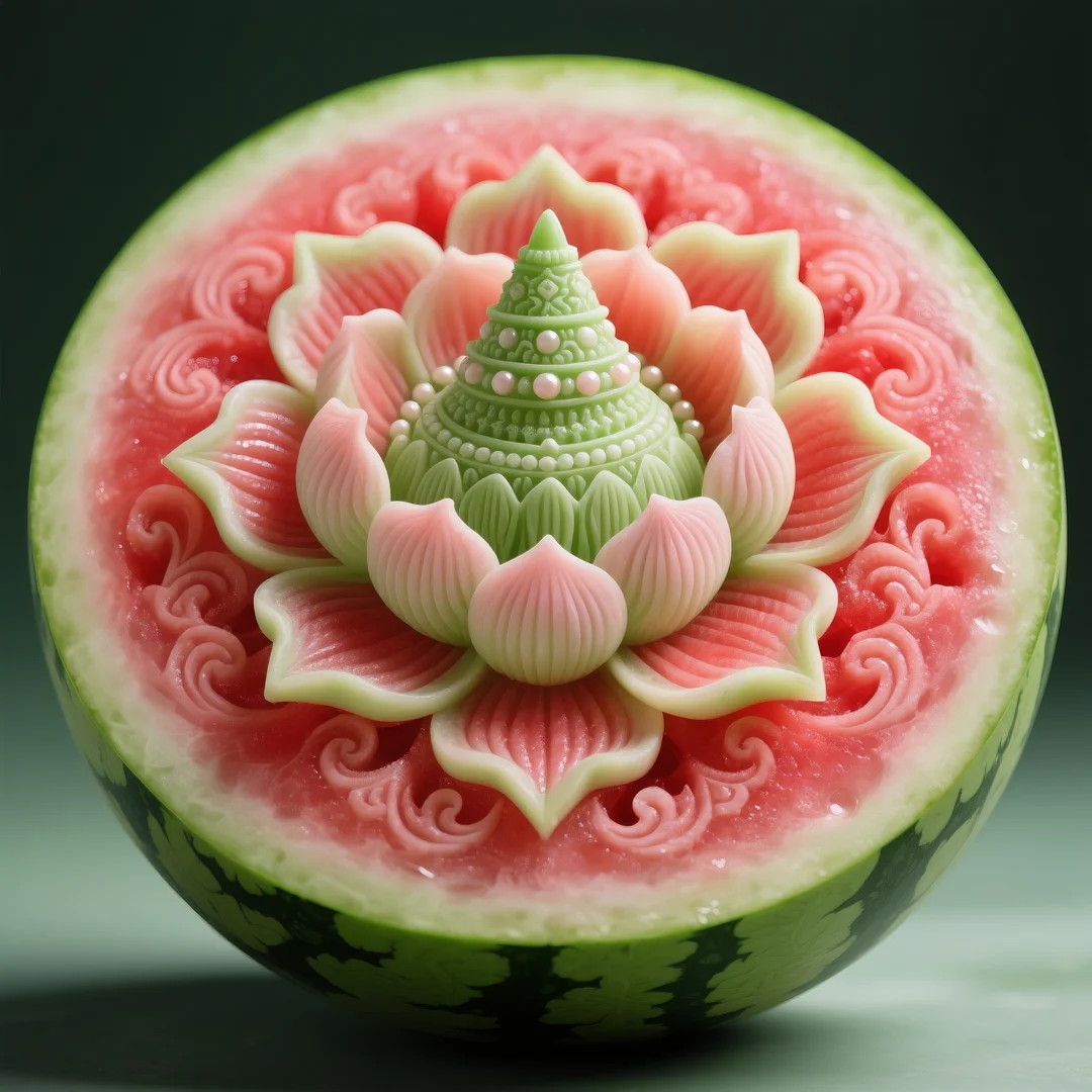 即梦AI 【水果】【西瓜】| 炎炎夏日,来一组赏心悦目的西瓜图案解暑降温,附提示词