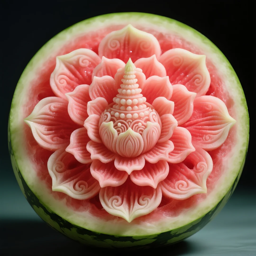 即梦AI 【水果】【西瓜】| 炎炎夏日,来一组赏心悦目的西瓜图案解暑降温,附提示词