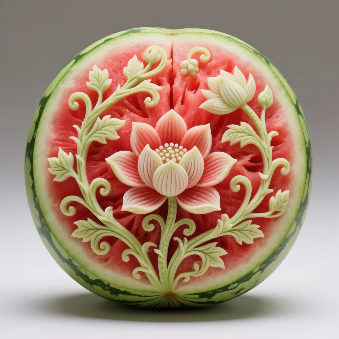即梦AI 【水果】【西瓜】| 炎炎夏日,来一组赏心悦目的西瓜图案解暑降温,附提示词