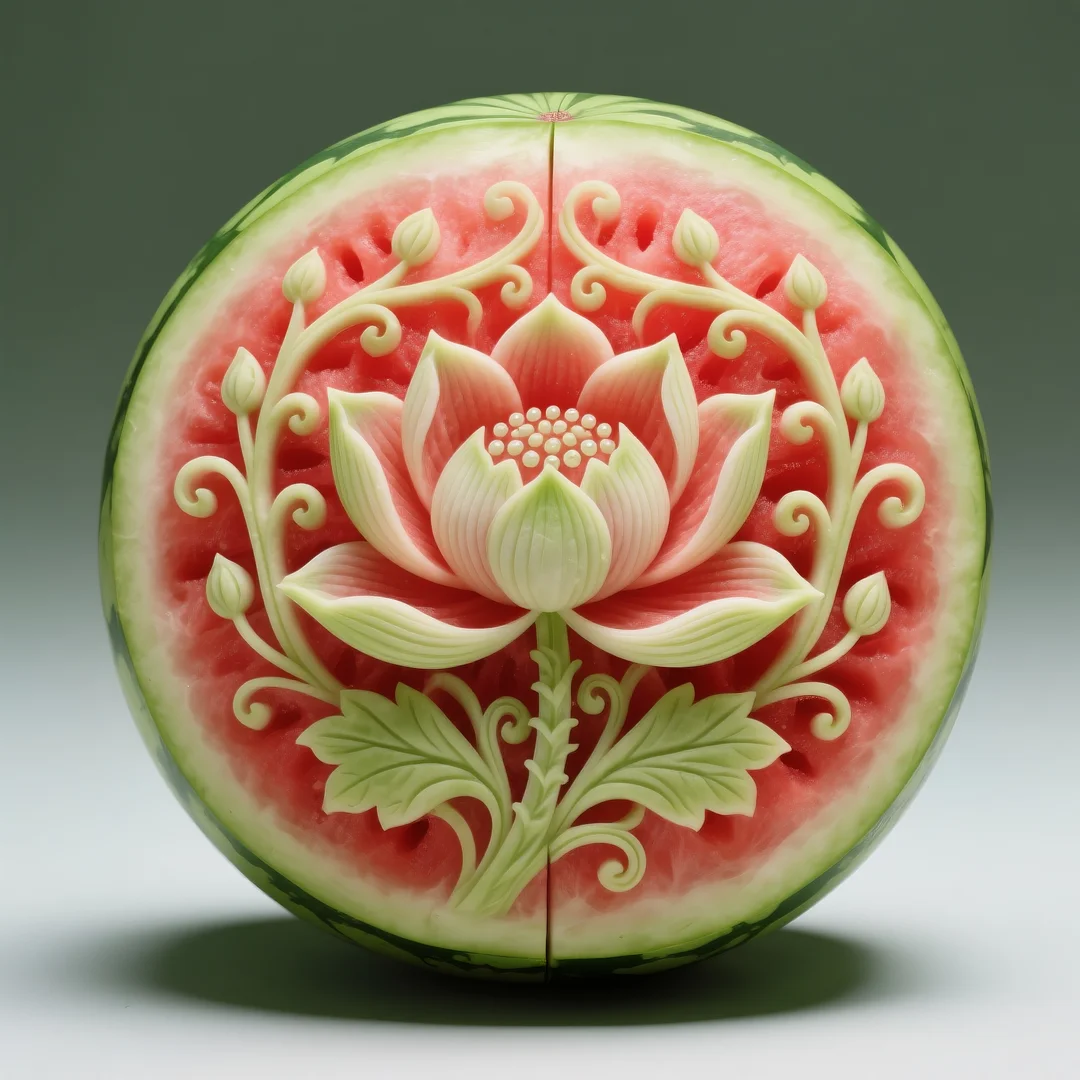 即梦AI 【水果】【西瓜】| 炎炎夏日,来一组赏心悦目的西瓜图案解暑降温,附提示词
