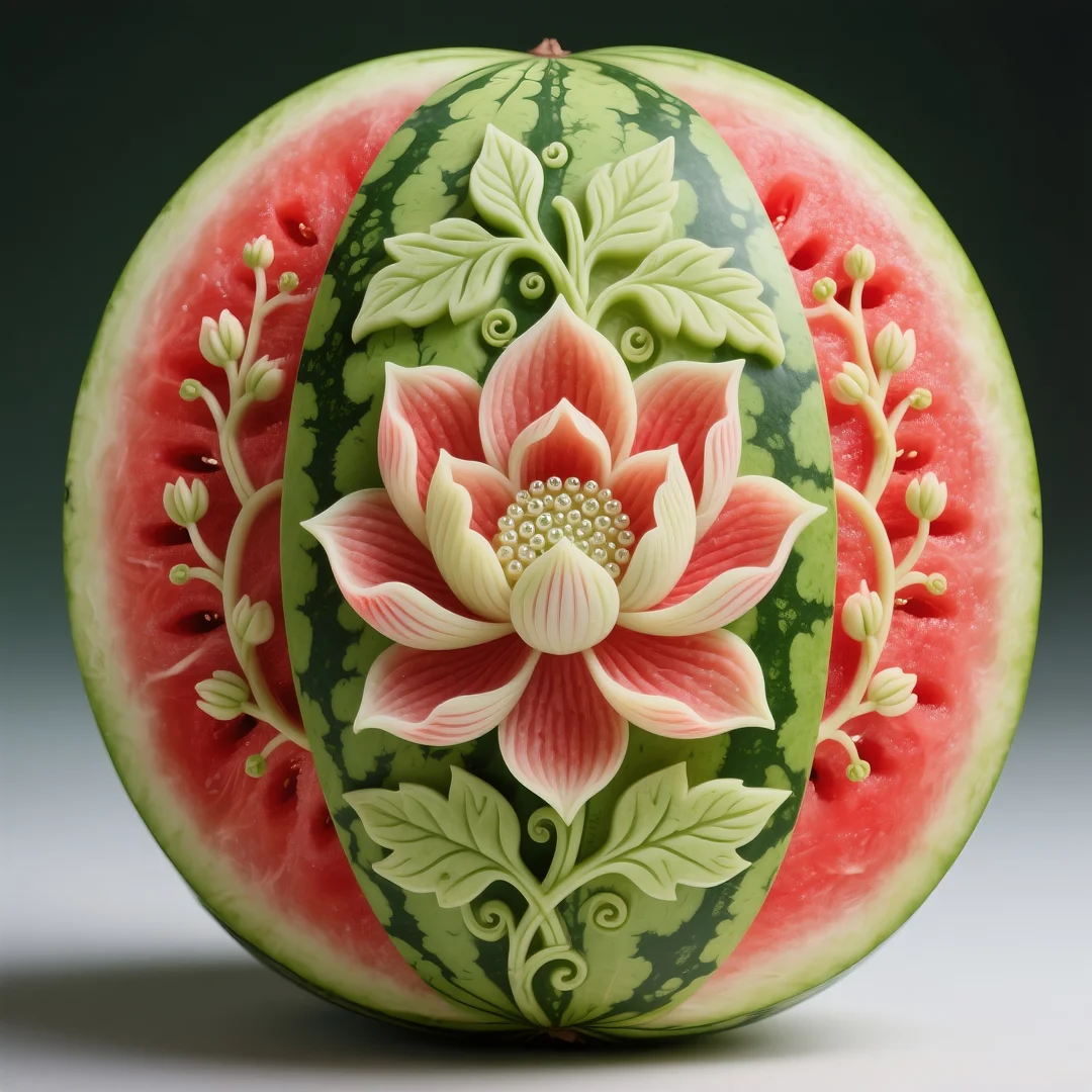 即梦AI 【水果】【西瓜】| 炎炎夏日,来一组赏心悦目的西瓜图案解暑降温,附提示词